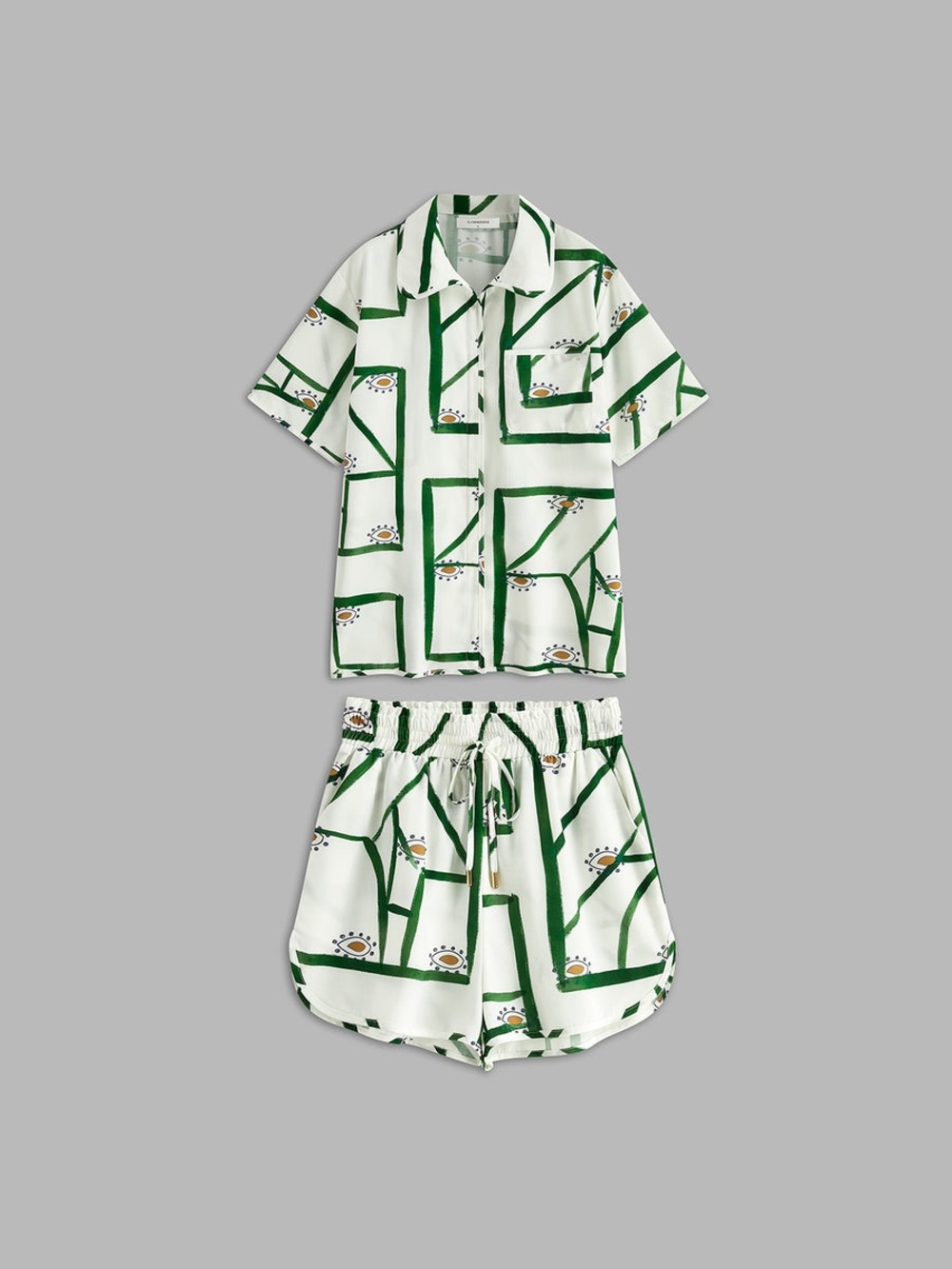 Commense Print Drawstring Shorts Set - Picture 3 of 7